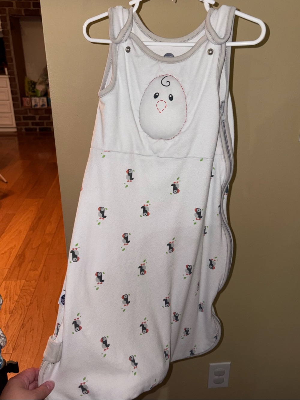 Nested Bean Zen Swaddle Classic with Puffin Party Design 6-15 mo